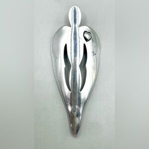 Carolyn Pollack Relios Sterling Silver Modern Heart Female Figure Pendant